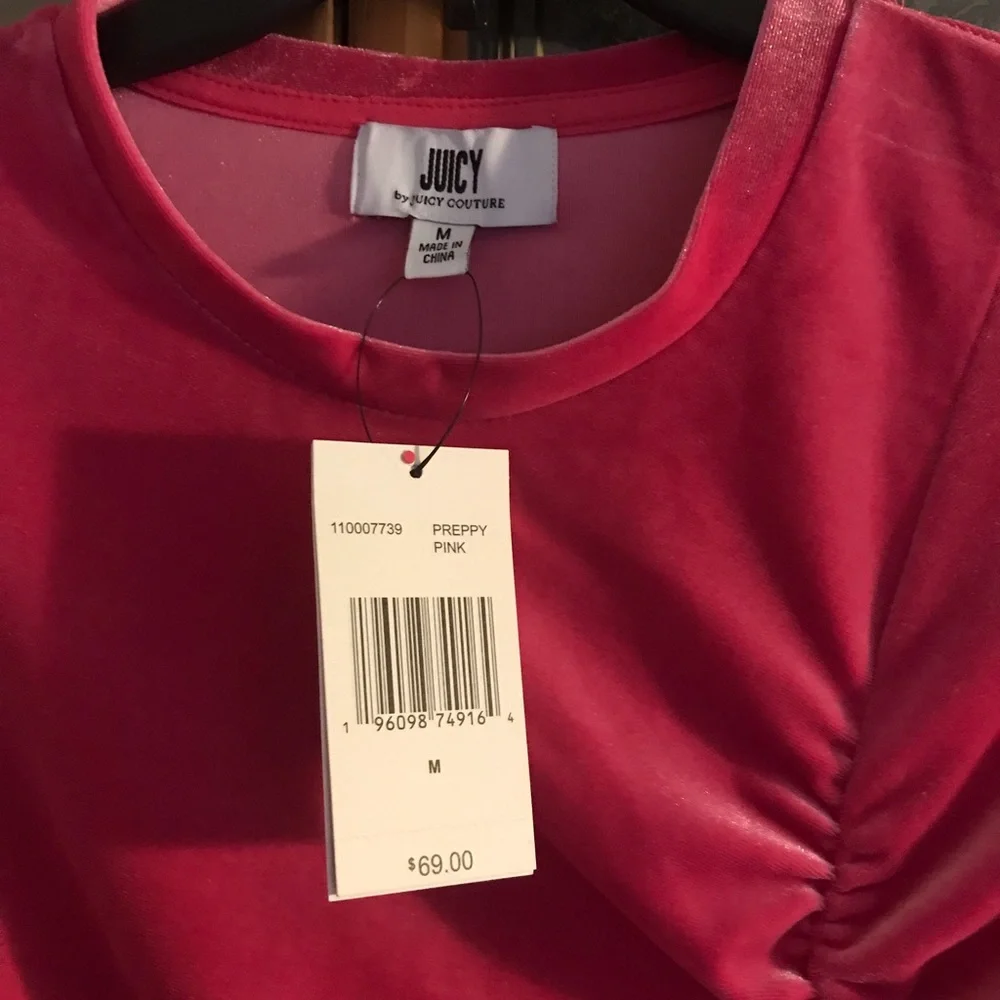 Juicy Couture, Velour Ruched Mini Dress, Sz M - Picture 2 of 5